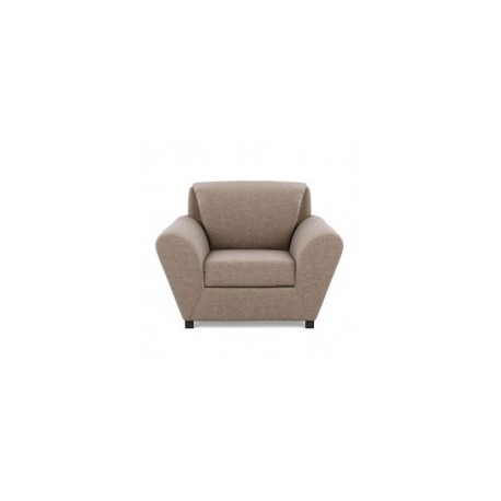 Sillón Trento tapizado en linato café