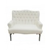 Banca Capitonada Paris Fabou Muebles - Blanca