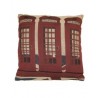 Cojín Decorativo Caseta Telefónica 45X45 Rojo